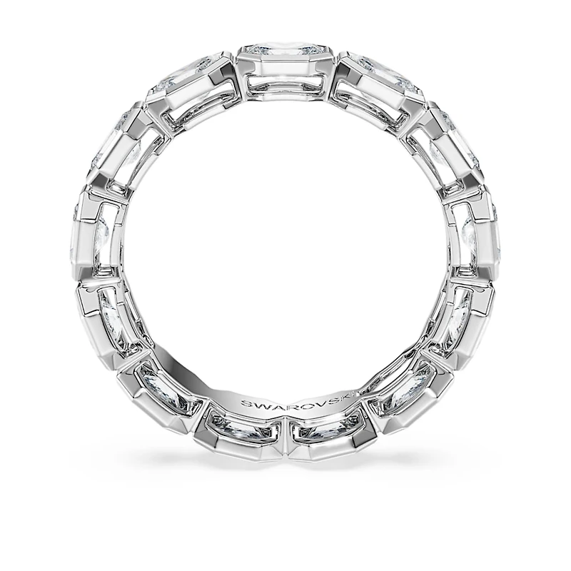 Octagon band ring, Lab-grown diamonds 2.4 ct tw, Octagon shape, 14K white gold by SWAROVSKI