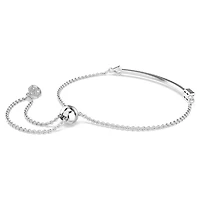 Idyllia bracelet, Mixed cuts, Arrow, White, Rhodium plated by SWAROVSKI