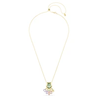 Gema pendant, Mixed cuts, Dangling crystals, Multicoloured, Gold-tone plated by SWAROVSKI