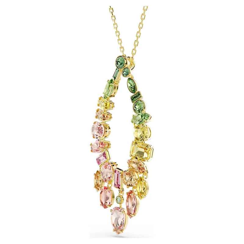 Gema pendant, Mixed cuts, Multicoloured, Gold-tone plated by SWAROVSKI