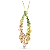Gema pendant, Mixed cuts, Multicoloured, Gold-tone plated by SWAROVSKI