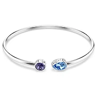 Chroma bangle, Mixed cuts, Multicoloured, Rhodium plated by SWAROVSKI