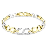 Dextera bracelet, Round cut, White, Mixed metal finish by SWAROVSKI