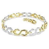 Dextera bracelet, Round cut, White, Mixed metal finish by SWAROVSKI