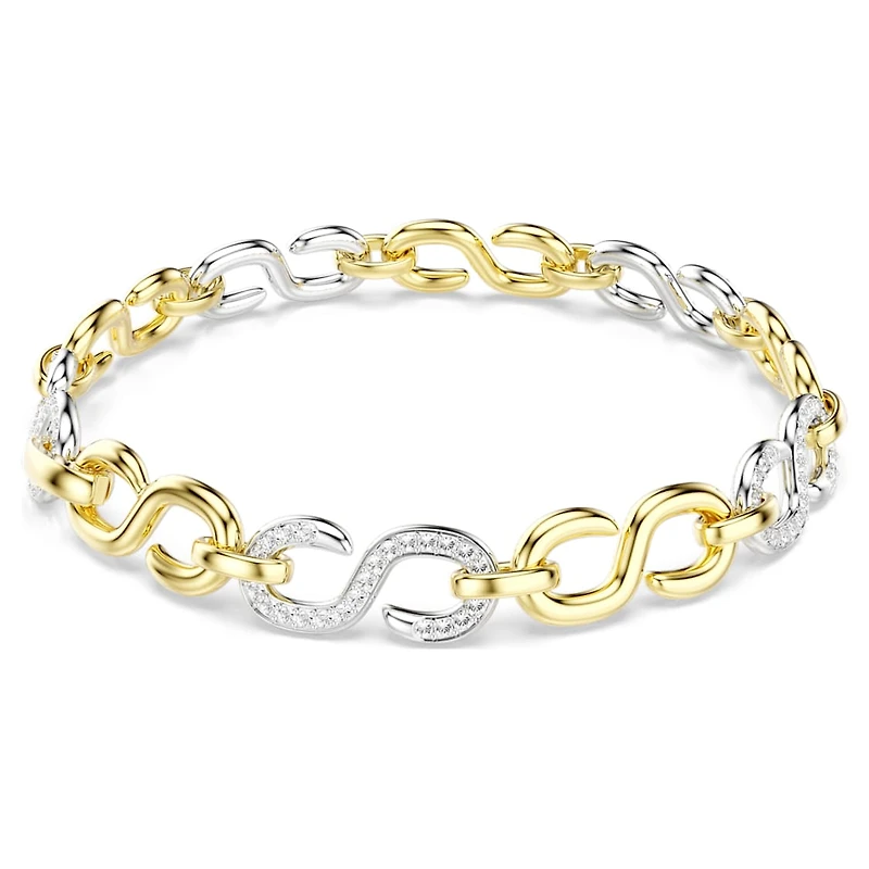 Dextera bracelet, Round cut, White, Mixed metal finish by SWAROVSKI