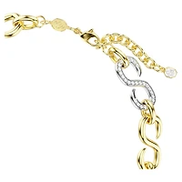 Dextera necklace, Round cut, Chain, White, Mixed metal finish by SWAROVSKI