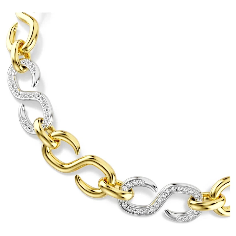 Dextera necklace, Round cut, Chain, White, Mixed metal finish by SWAROVSKI