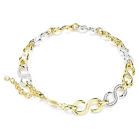 Dextera necklace, Round cut, Chain, White, Mixed metal finish by SWAROVSKI