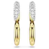 Dextera earrings, Round cut, White, Mixed metal finish by SWAROVSKI