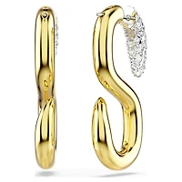 Dextera earrings, Round cut, White, Mixed metal finish by SWAROVSKI