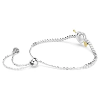 Idyllia bracelet, Mixed cuts, Heart with arrow, White, Rhodium plated by SWAROVSKI