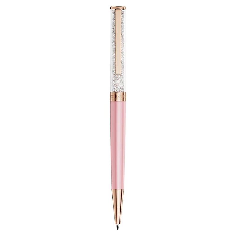 Crystalline ballpoint pen, Pink lacquered, Rose gold-tone finish by SWAROVSKI