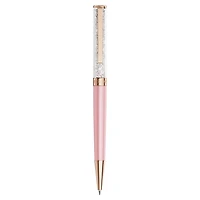 Crystalline ballpoint pen, Pink lacquered, Rose gold-tone finish by SWAROVSKI