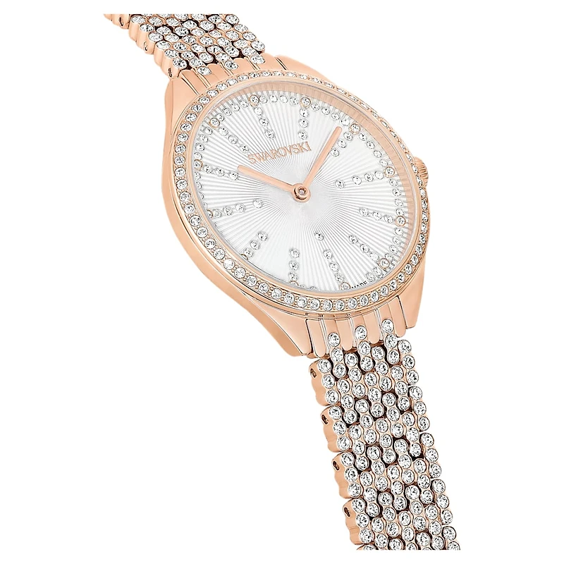 Attract watch, Swiss Made, Metal bracelet, Rose gold tone, Rose gold-tone finish by SWAROVSKI