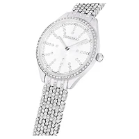 Attract watch, Swiss Made, Metal bracelet, Silver Tone, Stainless steel by SWAROVSKI