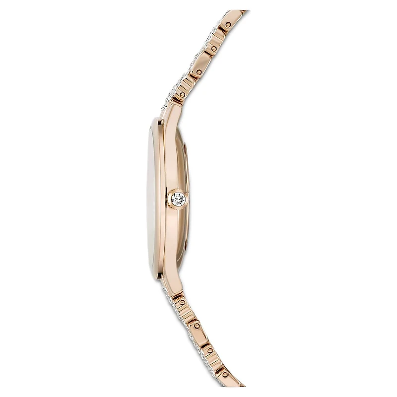 Attract watch, Swiss Made, Metal bracelet, Gold tone, Champagne gold-tone finish by SWAROVSKI