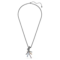 Matrix pendant and brooch, Mixed cuts, Bouquet, Multicoloured, Ruthenium plated by SWAROVSKI