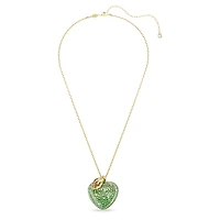 Idyllia pendant, Mixed cuts, Apple, Green, Gold-tone plated by SWAROVSKI