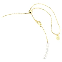 Idyllia choker, Crystal pearl, Mixed cuts, Bee, White, Gold-tone plated by SWAROVSKI