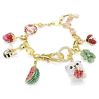Idyllia bracelet, Mixed cuts, Mixed motifs, Multicoloured, Gold-tone plated by SWAROVSKI