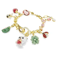 Idyllia bracelet, Mixed cuts, Mixed motifs, Multicoloured, Gold-tone plated by SWAROVSKI