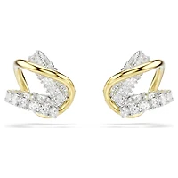 Hyperbola ear cuffs, Mixed cuts, White, Mixed metal finish by SWAROVSKI