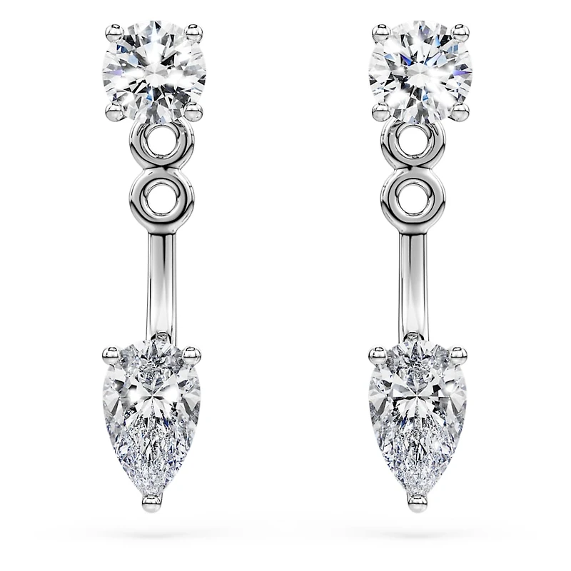 Galaxy earring jackets, Lab-grown diamonds 0.82 ct tw, Mixed shapes, Sterling silver by SWAROVSKI
