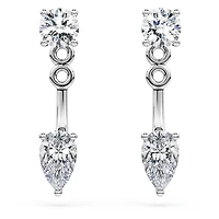 Galaxy earring jackets, Lab-grown diamonds 0.82 ct tw, Mixed shapes, Sterling silver by SWAROVSKI