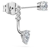 Galaxy earring jackets, Lab-grown diamonds 0.82 ct tw, Mixed shapes, Sterling silver by SWAROVSKI
