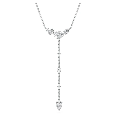 Galaxy Y necklace, Lab-grown diamonds 0.7 ct tw, Mixed shapes, Sterling silver by SWAROVSKI