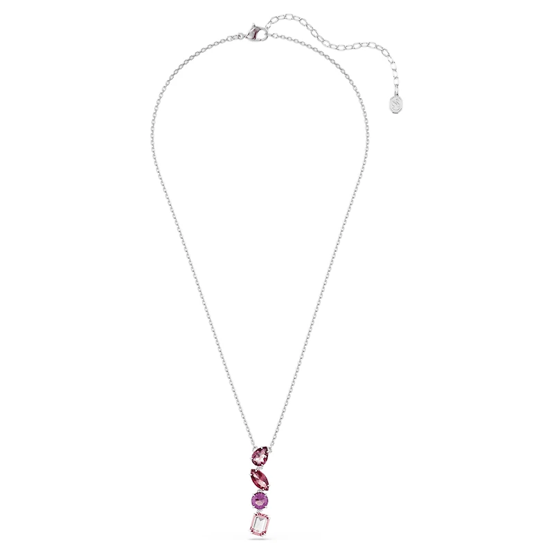 Gema pendant, Mixed cuts, Pink, Rhodium plated by SWAROVSKI