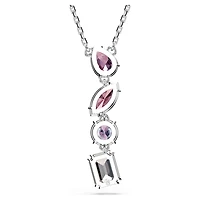 Gema pendant, Mixed cuts, Pink, Rhodium plated by SWAROVSKI