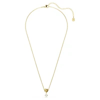 Lifelong pendant, Round cut, Heart, White, Gold-tone plated by SWAROVSKI
