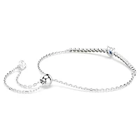 One bracelet, Mixed cuts, Heart, Blue, Rhodium plated by SWAROVSKI