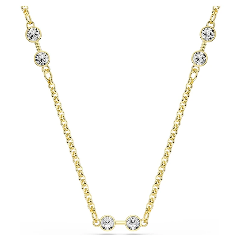Swarovski Remix necklace, Round cut, White, Gold-tone plated by SWAROVSKI