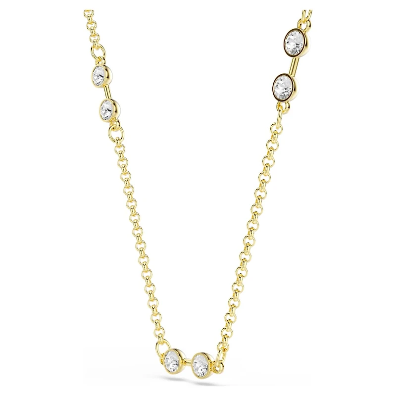 Swarovski Remix necklace, Round cut, White, Gold-tone plated by SWAROVSKI