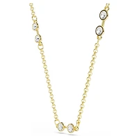 Swarovski Remix necklace, Round cut, White, Gold-tone plated by SWAROVSKI