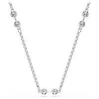 Swarovski Remix necklace, Round cut, White, Rhodium plated by SWAROVSKI