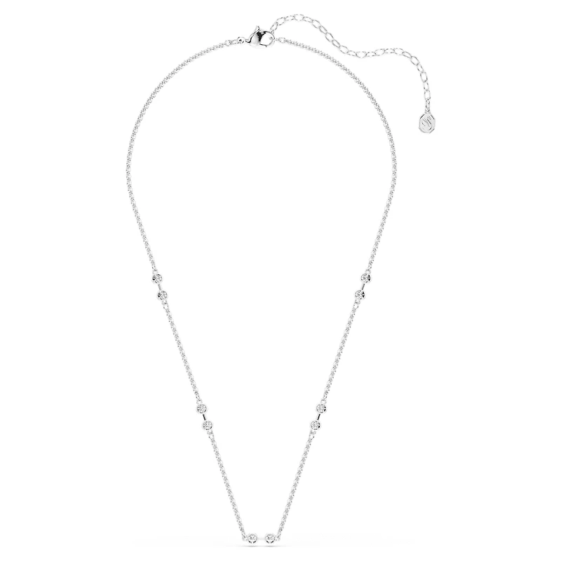 Swarovski Remix necklace, Round cut, White, Rhodium plated by SWAROVSKI