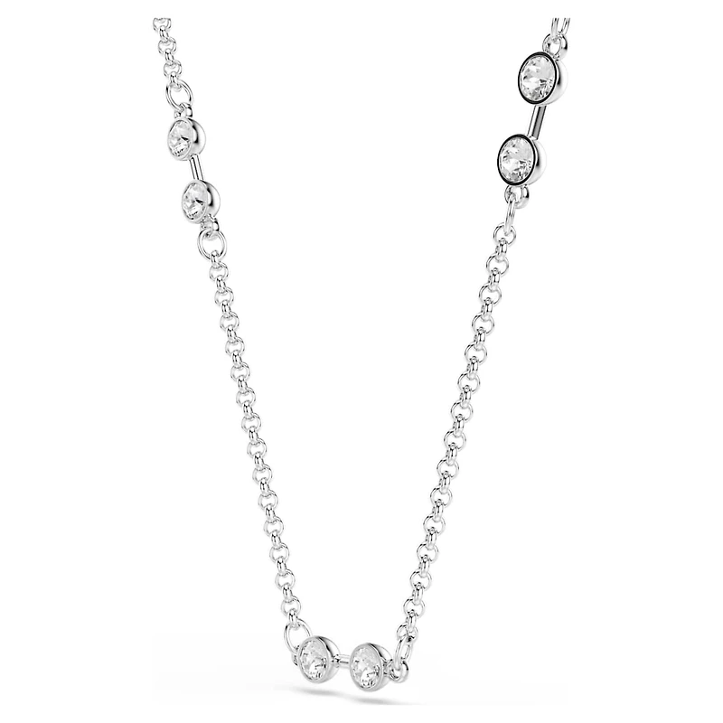 Swarovski Remix necklace, Round cut, White, Rhodium plated by SWAROVSKI