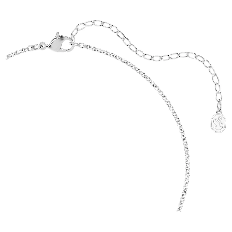 Swarovski Remix necklace, Round cut, White, Rhodium plated by SWAROVSKI