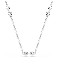 Swarovski Remix necklace, Round cut, White, Rhodium plated by SWAROVSKI