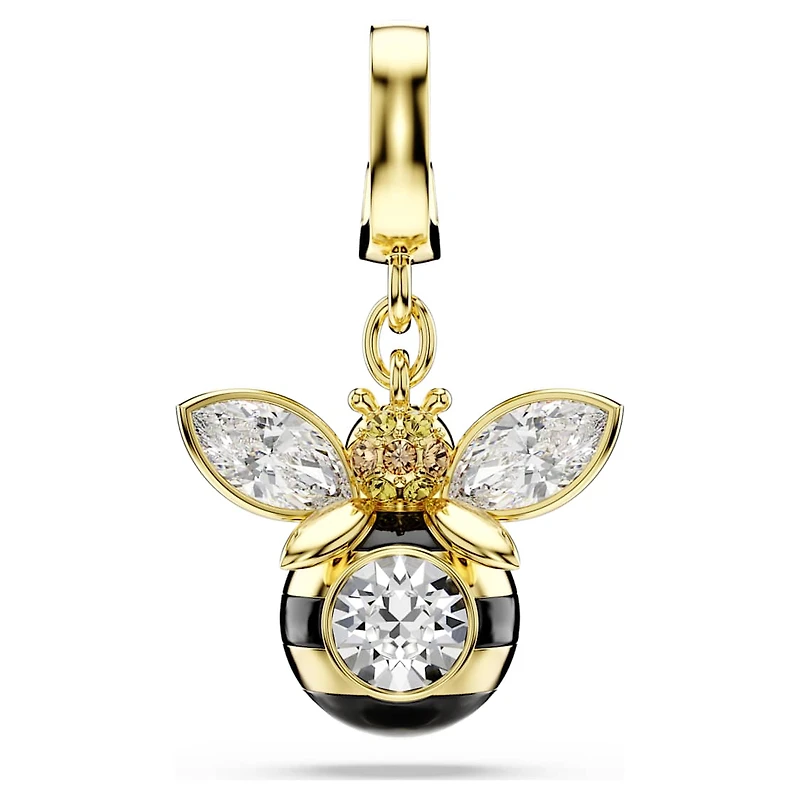 Idyllia charm, Mixed cuts, Bee, Multicoloured, Gold-tone plated by SWAROVSKI
