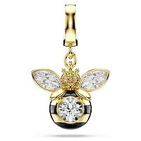 Idyllia charm, Mixed cuts, Bee, Multicoloured, Gold-tone plated by SWAROVSKI
