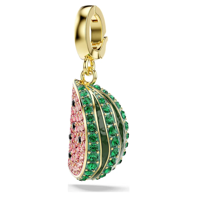 Idyllia charm, Mixed cuts, Watermelon, Multicoloured, Gold-tone plated by SWAROVSKI