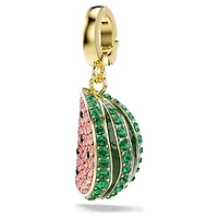 Idyllia charm, Mixed cuts, Watermelon, Multicoloured, Gold-tone plated by SWAROVSKI