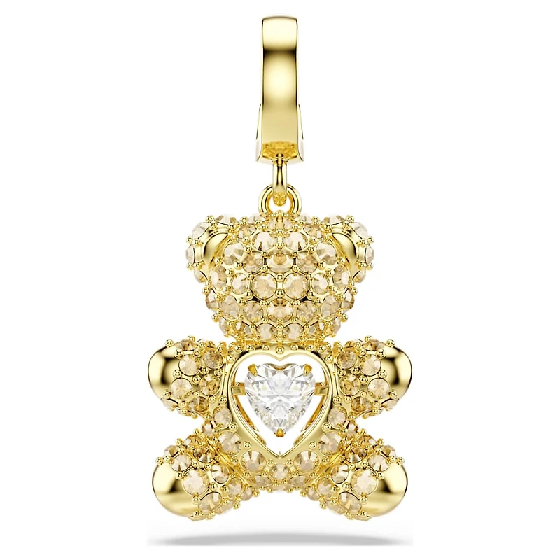 Idyllia charm, Mixed cuts, Teddy, Gold-tone plated by SWAROVSKI