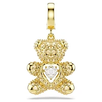 Idyllia charm, Mixed cuts, Teddy, Gold-tone plated by SWAROVSKI