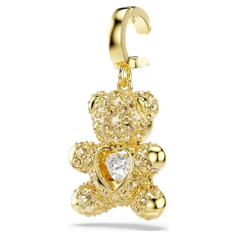 Idyllia charm, Mixed cuts, Teddy, Gold tone, Gold-tone plated by SWAROVSKI