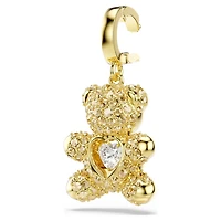 Idyllia charm, Mixed cuts, Teddy, Gold tone, Gold-tone plated by SWAROVSKI